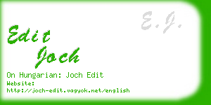 edit joch business card